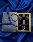 Seyhan Soylu Shop - Luxury Seri Kitap Kutulu Kadın Takı Seti Ve Tesbih Kombin - Kolye Küpe Yüzük Bileklik Ekstra Boncuk Bileklik 6 Parça Hediyelik - Doğum Günü Yıl Dönümü Sevgililer Günü