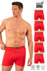 Özkan 0041 5'li Paket Erkek %100 Pamuklu Şardonlu Klasik Rahat Kesim Havlu Bel Süprem Penye Boxer