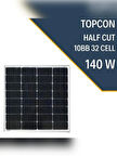 LEXRON 140W HALF CUT TOPCON GÜNEŞ PANELİ