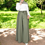 Yazlık Keten Şalvar Pantolon Kemerli