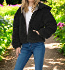 Kışlık Özel Tasarım Rahat Peluş Ceket