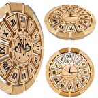 Ahşap Duvar Saati Hasırlı 40x40Cm