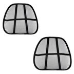 Microcase Ortopedik Sırt Bel Minderi Fileli Destekli Ayarlanabilir Araba Koltuk Sandalye 2 Adet AL5380