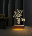  Lale Tasarım Lamba  3d Led Masa Lambası Öğretmenler Günü  Hediyesi Lamba