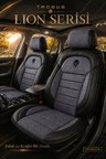 Dacia Dokker 2013-2021 Uyumlu Lion Serisi 2+1 Ticari Tay Tüyü Füme Siyah Koltuk Kılıfı