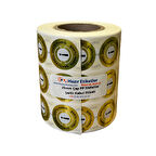 PP Metalize Kalite Kontrol Şartlı Kabul Etiketi 25mm Çap 2500 Adet Yan Yana 3 lü