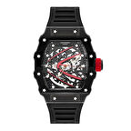 Lee Cooper LC07980.651 Erkek Kol Saati | 45 mm Siyah İskelet Kadran, Otomatik Mekanizma, Sportif Tasarım