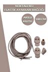 Lucky Akıllı Kilitli Elastik Noktalı Ayakkabı Bağcık 100 CM