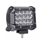 Off Road Delici Led Projektör Çalışma Sis Lambası Kare Beyaz 15 Ledli ONP0474