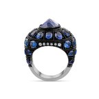 5.20 Karat Pırlanta Safir Yüzük, Doğal Pırlanta, Sertifikalı Mücevher, Beyaz Altın