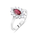 1.55 Karat Pırlanta Rhodolite Yüzük, Doğal Pırlanta, Sertifikalı Mücevher, Beyaz Altın