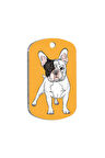 French Bulldog Resimli Köpek Künyesi Large 2,9 x 5 cm