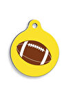 Amerikan Futbol Topu Yuvarlak Kedi ve Köpek Künyesi Large 3,8 cm