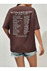 Unisex Extra Ordınary Yazılı Tshirt