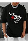 Unisex Legends Never Yazılı Tshirt