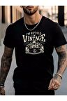 Unisex Vintage Yazılı Tshirt