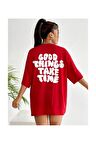 Unisex Good Things Yazılı Tshirt
