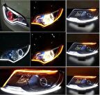 Far Üstü Dinamik Kayar Sinyalli Gündüz Ledi 60 Cm Yeni Nesil