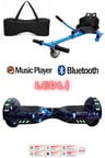 Elektrikli Kaykay Scooter Akıllı Denge Hoverboard + HoverKart + Çanta FULL LEDLİ EXTREM PAKET D12