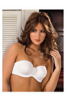 Kadın Beyaz Dolgusuz Straplez Sütyen 7035