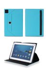 Velvoria Samsung Galaxy Tab E T560 9.6" Tablet Uyumlu Standlı Üniversal Kapaklı Turkuaz Tablet Kılıfı