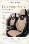 Hyundai Tucson 2010 Sonrası Uyumlu LeoSport Serisi Bej Siyah Ortopedik Keten Koltuk Kılıfı