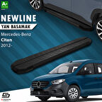 S-Dizayn Mercedes Citan NewLine Siyah Yan Basamak 193 Cm 2012-2021 A+ Kalite