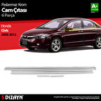 S-Dizayn Honda Civic Krom Cam Çıtası 6 Prç 2006-2012