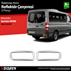 S-Dizayn Mercedes Sprinter W906 Krom Arka Reflektör Çıtası 2 Prç. 2013-2018