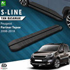 S-Dizayn Peugeot Partner 2 Tepee S-Line Siyah Yan Basamak 193 Cm 2008-2018 A+ Kalite