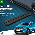 S-Dizayn Dacia Sandero 2 Stepway S-Line Siyah Yan Basamak 173 Cm 2013-2020 A+ Kalite
