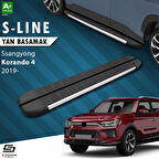 S-Dizayn Ssangyong Korando S-Line Aluminyum Yan Basamak 183 Cm 2019 Üzeri A+ Kalite