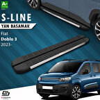 S-Dizayn Fiat Doblo 3 Uzun Şase S-Line Krom Yan Basamak 213 Cm 2023 Üzeri A+ Kalite