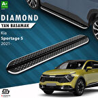 S-Dizayn Kia Sportage 5 Diamond Krom Yan Basamak 173 Cm 2021 Üzeri A+ Kalite