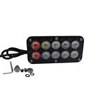 Space Offroad sis lambası kırmızı-mavi-beyaz -sarı çakarlı / beyaz sarı çakarlı/ LASS381