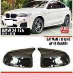 X4 F26 Batman Ayna Kapağı Piano Black / 2014 - 2018