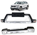 Skoda Kodiaq Uyumlu 2017- Ön Arka Tampon Koruyucu Koruma Difüzör