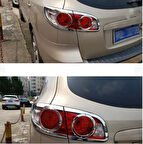 Hyundai Santa Uyumlu Fe 2006 2012 Arka Stop Kaplama ABS (Plastik) Krom
