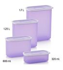 Tupperware Lila Oval Saklama Kabı Set 4lü ESC
