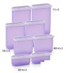Tupperware Lila Oval Saklama Kabı Set 8li ESC