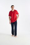 Lisanslı Erkek kırmızı Pijama Takım 19041