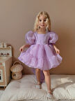 Puffy Şifon Kız Çocuk Parti Elbisesi