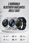 Akıllı Saat Amoled Ekran Bluetooth Bağlantılı Sesli Görüşme Nabız Ölçer