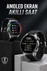 Akıllı Saat Bluetooth Bağlantılı Amoled Ekran Uyku ve Sağlık Takibi