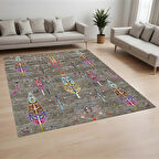 Eliana Home Dijital Baskı Yıkanabilir Kaymaz Taban Salon Halısı Ve Yolluk LN128-FNL434