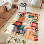 Dijital Baskı Yıkanabilir Kaymaz Taban Salon Halısı Ve Yolluk LNA0397