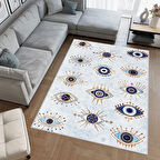 Dijital Baskı Yıkanabilir Kaymaz Taban Salon Halısı Ve Yolluk LNA0407