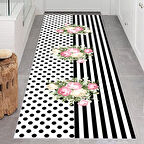 Dijital Baskı Yıkanabilir Kaymaz Taban Salon Halısı Ve Yolluk LNA0662