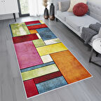 Dijital Baskı Yıkanabilir Kaymaz Taban Salon Halısı Ve Yolluk LNA1086