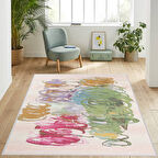 Dijital Baskı Yıkanabilir Kaymaz Taban Salon Halısı Ve Yolluk LNA1254